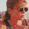 Close Up Sarah Connor Diamond Painting