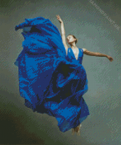 Dancer In Blue Dress Diamond Painting
