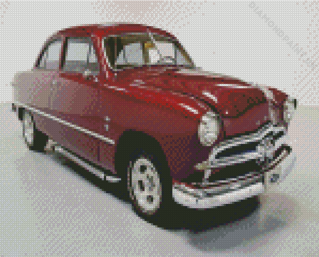 Dark Red 49 Ford Coupe Diamond Painting