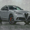 Grey Alfa Romeo Car Diamond Painting