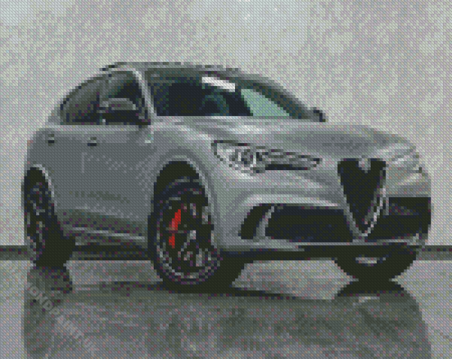 Grey Alfa Romeo Car Diamond Painting