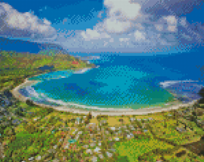 Hanalei Bay Hawaii View Diamond Painting