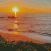 Highway California Sunset Seascape Diamond Painting