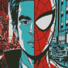 Illustration Andrew Garfield Spider Diamond Painting