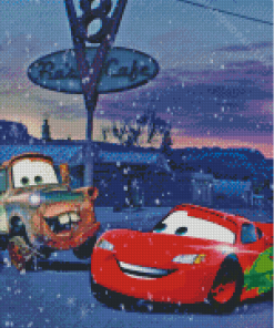 Lightning Mcqueen And Mate Cartoon Diamond Painting