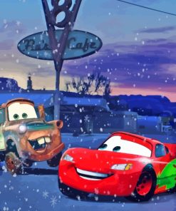 Lightning Mcqueen And Mate Cartoon Diamond Painting