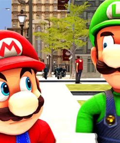 Mario And Luigi Diamond Painting