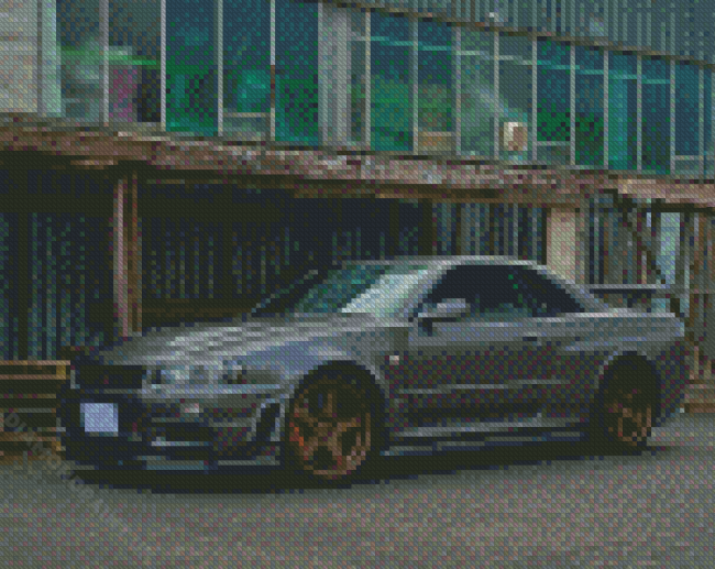 Nissan Gtr R34 Diamond Painting