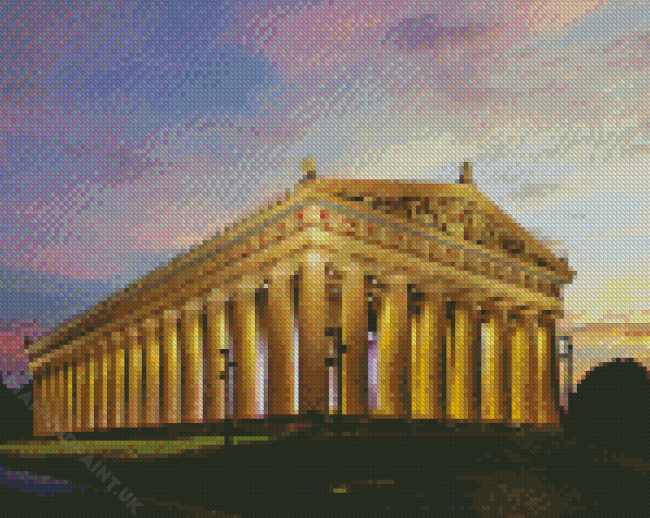 Parthenon Nashville Sunset Diamond Painting