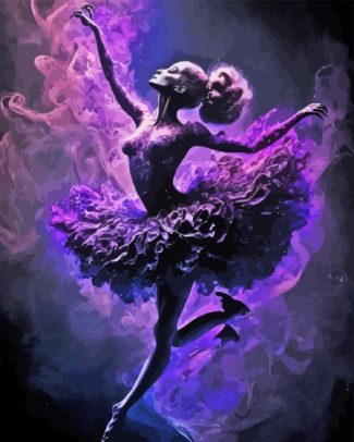 Purple Ballerina Smoke Diamond Painting