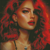 Red Haired Woman Diamond Painting