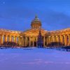Russia Kazan Cathedral In Snow Diamond Painting