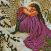 Sleeping Angel Diamond Painting