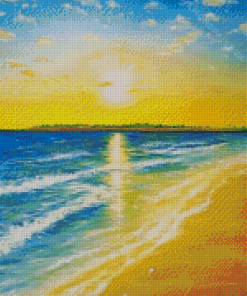 Sunrise On Beach Art Diamond Painting