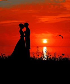 Sunset Couple Romance Diamond Painting