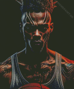 Tattooed Basketball Player Diamond Painting