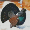 Western Capercaillie In Snow Diamond Painting