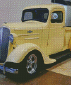 Yellow 1936 Chevy Truck Diamond Painting