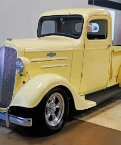 Yellow 1936 Chevy Truck Diamond Painting
