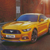 Yellow 2017 Ford Mustang Car Diamond Painting