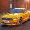 Yellow 2017 Ford Mustang Car Diamond Painting