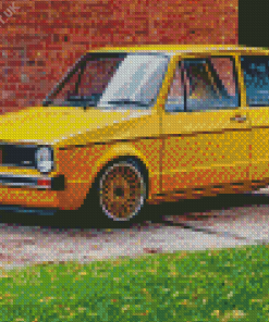 Yellow Golf 1 Car Diamond Paintign