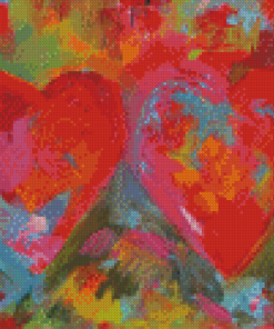 Abstract Hearts Diamond Painting