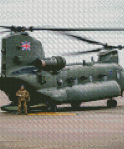 Aesthetic Chinook Helicopter Diamond Painting