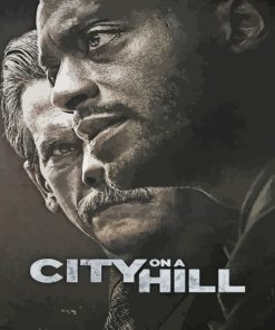 Black And White City On A Hill Poster Diamond Painting