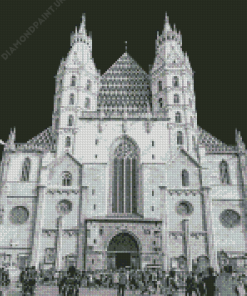 Black And White St Stephens Cathedral Diamond Painting