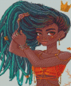 Black Animation Girl Diamond Painting