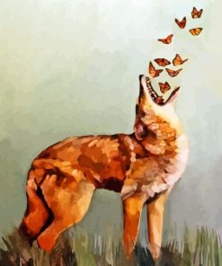 Coyote Butterfly Diamond Painting