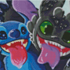 Crazy Stitch And Toothless Diamond Painting