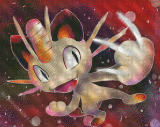 Cute Meowth Diamond Painting