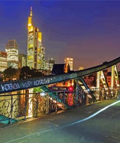 Eiserner Steg Bridge Frankfurt Diamond Painting