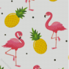 Flamingo And Pineapple Fruit Diamond Painting