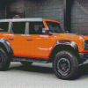 Ford Orange Bronco Diamond Painting