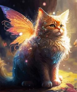Magical Cat With Wings Diamond Painting