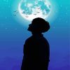 Moon With Boy Silhouette Diamond Painting