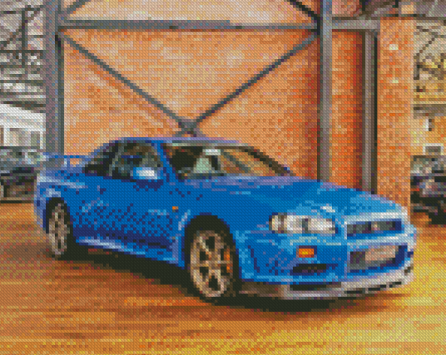 Nissan R34 Diamond Painting