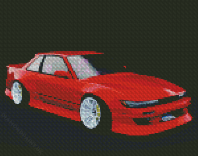 Red Silvia S13 Diamond Painting