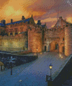 Stirling Castle At Sunset Diamond Painting