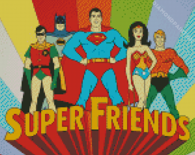 Super Friends Cartoon Diamond Painting