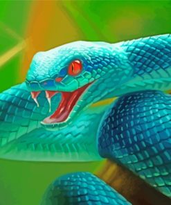 Trimeresurus Insularis Blue Snake Diamond Painting