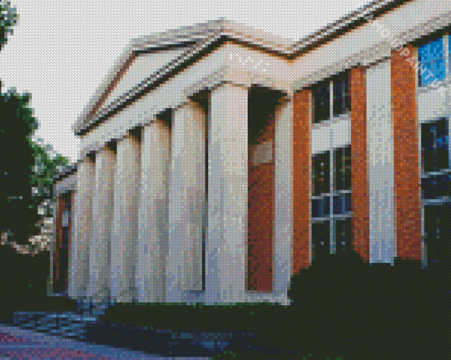 University Of Georgia Library Columns Diamond Painting