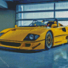 Yellow Ferrari F40 Diamond Painting