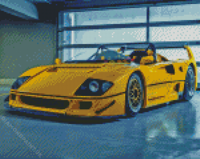 Yellow Ferrari F40 Diamond Painting