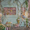 Aesthetic Bicycle At The Flower Shop Diamond Painting