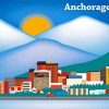Anchorage Illustrated Poster Diamond Painting
