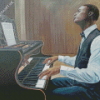 Black Man And Piano Art Diamond Painting